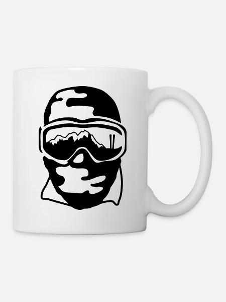 Skibrille - Tasse - Weiß