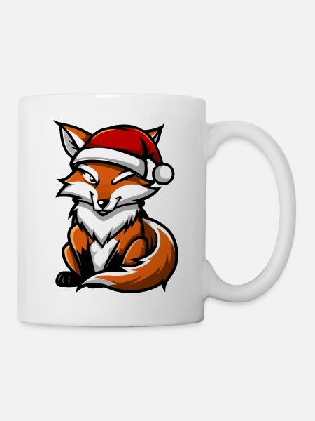 Fuchs Weihnachten - Tasse - Weiß