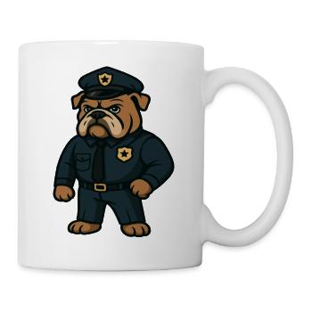 Police Bulldog Mascot Law Enforcement Design - Mug - white - Right
