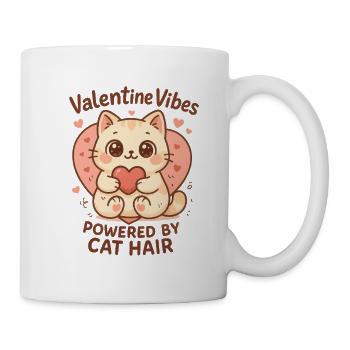 Valentine Katzen Vibes - Tasse - Weiß - Rechts
