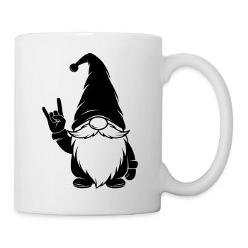 Cooler Wichtel mit Victory Zeichen - Tasse - Weiß - Rechts