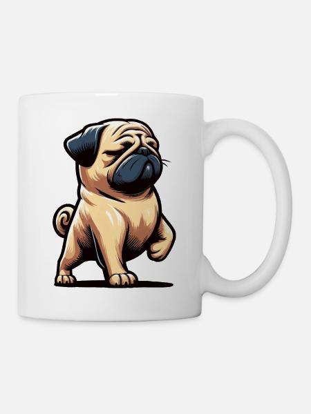Mops Möpse Mopsbesitzer Mopsliebhaber Mopshalter - Tasse - Weiß
