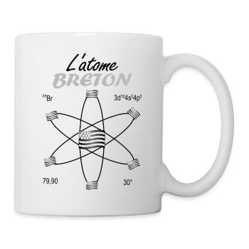 Cadeau Atome Breton Symbole Science et Fierté Gwen - Mug blanc - blanc - Droite