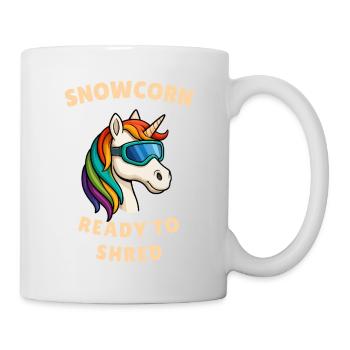 Schnee Einhorn  - Tasse - Weiß - Rechts