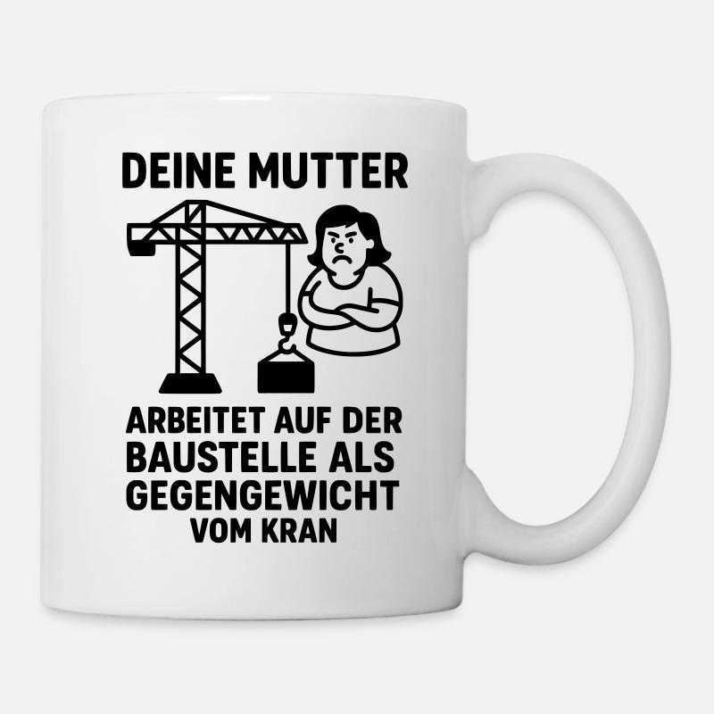 Your Mom Joke Construction Site Counterbalance - Mug - white