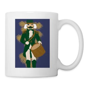 Tambour de parade vert ancien - Mug blanc - blanc - Droite