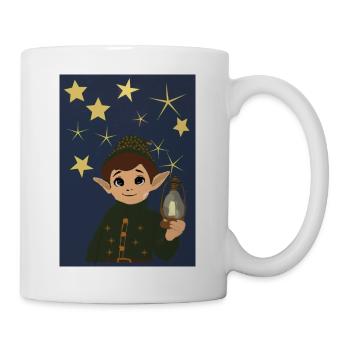 Lutin lumière sous les étoiles - Mug blanc - blanc - Droite