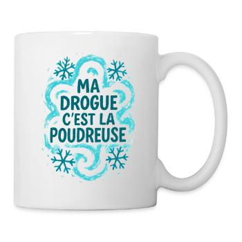 Mein Medikament ist Powder / Ski / Snowboard - Tasse - Weiß - Rechts