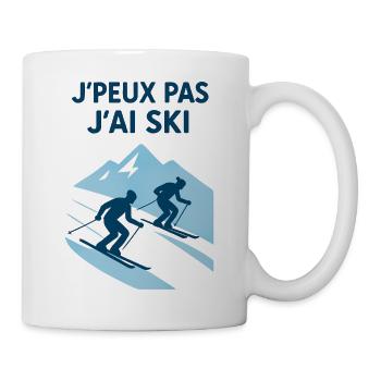 Ich kann nicht Skifahren. - Tasse - Weiß - Rechts