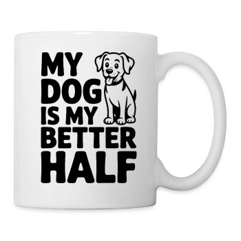 Mon chien est ma meilleure moitié - Mug blanc - blanc - Droite