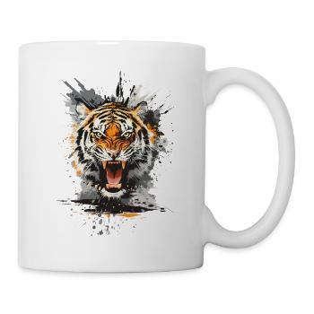 Tiger Head Predator Nature Wilderness Splash - Mug - white - Right