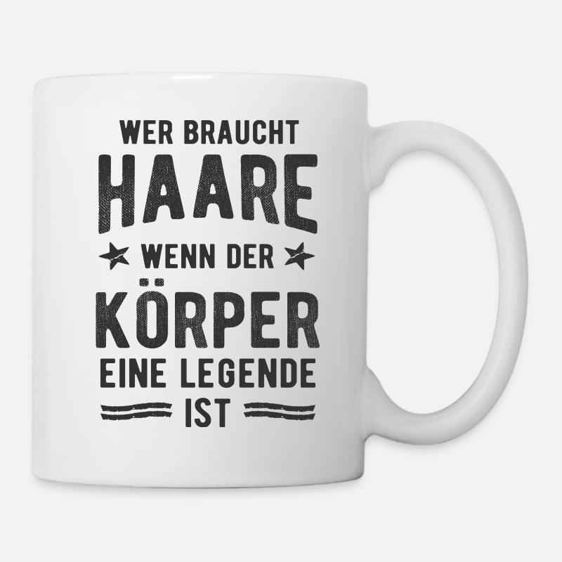 Geiler Typ mit Glatze Glatzkopf Bodybuilder - Tasse - Weiß