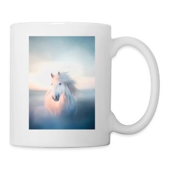 Pferd - Tasse - Weiß - Rechts