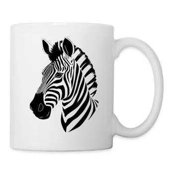 Zebra T-shirt Geschenk - Tasse - Weiß - Rechts