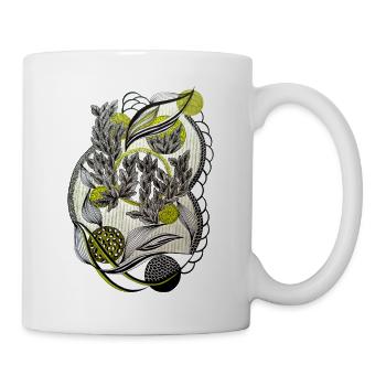 Kaleidoscopic plant graphics - Mug - white - Right