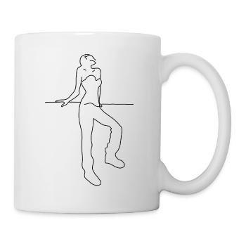 Dame - Mug blanc - blanc - Droite