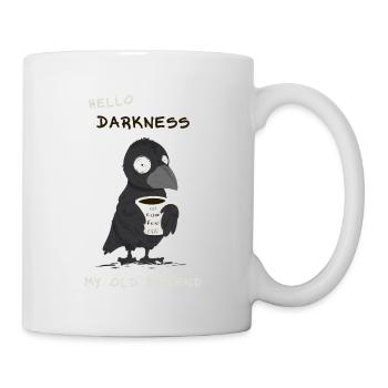 Raven with Coffee Mug – Dark Friendship - Mug - white - Right