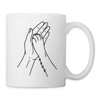 Dog Paw Hand - High Five - Dog Paw Dog - Mug - white - Right