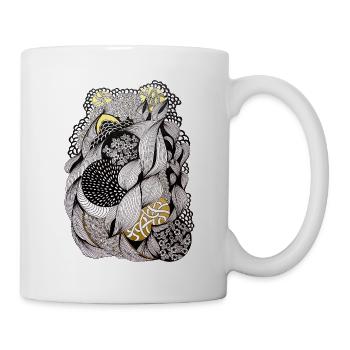 Intertwined Flower Pattern - Mug - white - Right