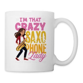 Saxofon - Tasse - Weiß - Rechts