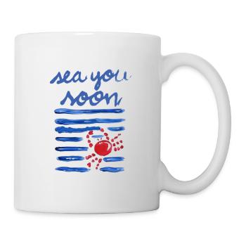 Meer Du Bald Ozean Blau - Tasse - Weiß - Rechts