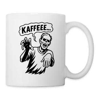 Kaffeezombie Ohne Kaffee geht nichts Humor - Tasse - Weiß - Rechts