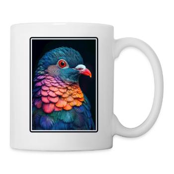 Tauben Taube - Tasse - Weiß - Rechts