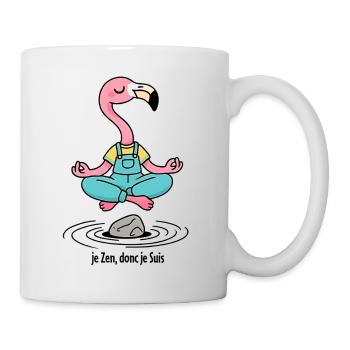 Flamingo Levitating Zen Yoga - Mug - white - Right