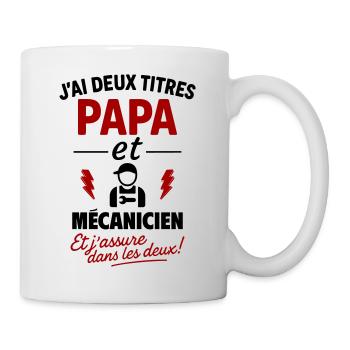 Vatertagsgeschenkidee für Papa und Mechaniker - Tasse - Weiß - Rechts