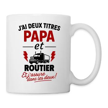 Dad and Truck Driver Gift Idea - Mug - white - Right