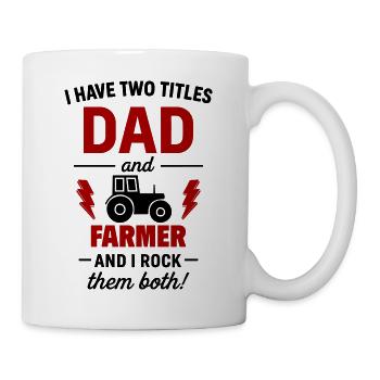 Papa and Farmer – I Rock Both Titles - Mug - white - Right