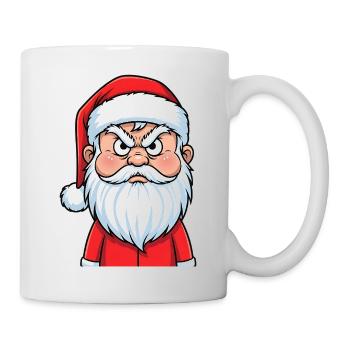 Wütender Weihnachtsmann Lustiger Cartoon - Tasse - Weiß - Rechts