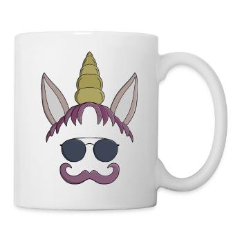 Einhorn-Schnurrbart - Tasse - Weiß - Rechts