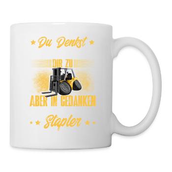 Gabelstapler Staplerfahrer - Tasse - Weiß - Rechts