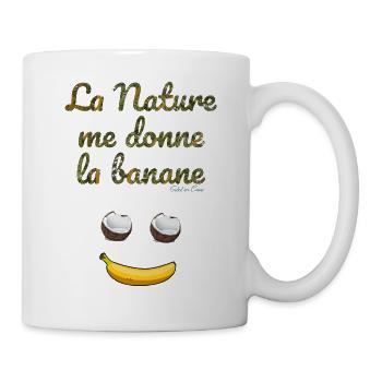 Lanature me donne la banane - Mug blanc - blanc - Droite