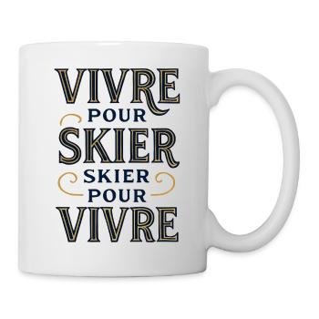 Live to Ski, Ski to Live - Mug - white - Right