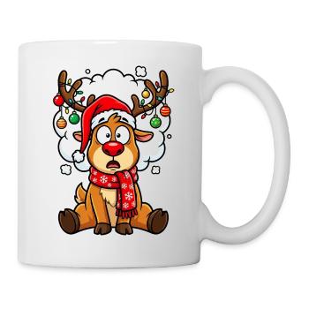 Christmas Reindeer Cartoon Humor - Mug - white - Right