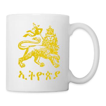 Lion of Judah Jah Rastafari Rasta Reggae Roots - Tasse - Weiß - Rechts