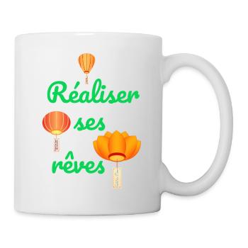 Réaliser ses rêves - Mug blanc - blanc - Droite