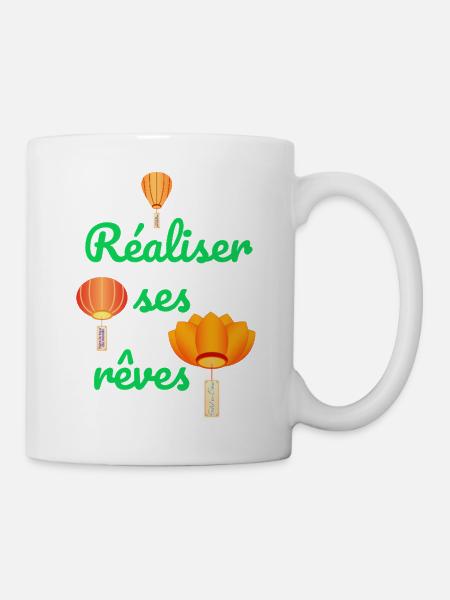 Réaliser ses rêves - Mug blanc - blanc
