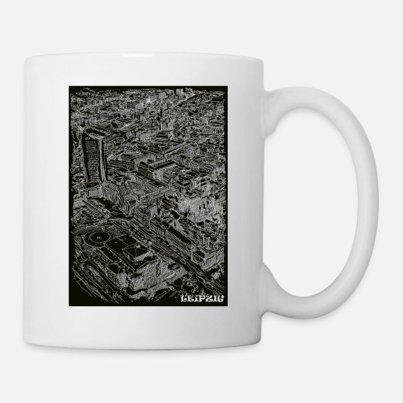 Leipzig Birdeye - Tasse - Weiß