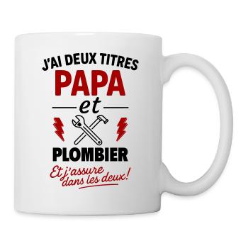Dad and Plumber Christmas Father's Day Gift Idea - Mug - white - Right