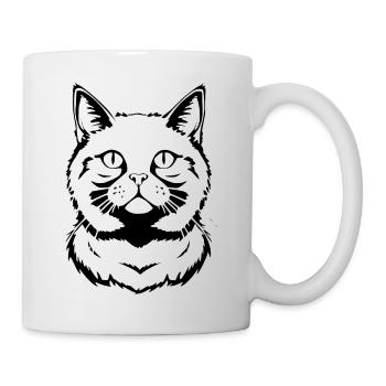 Chat Noir à Poil Court Britannique - Mug blanc - blanc - Droite