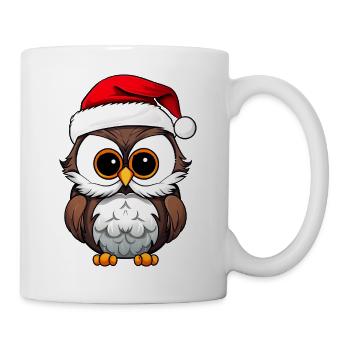 Eulen Weihnachten - Tasse - Weiß - Rechts
