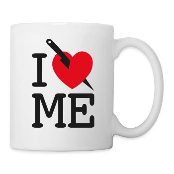 JE M’AIME - JE ME DÉTESTE ! - Mug blanc - blanc - Droite