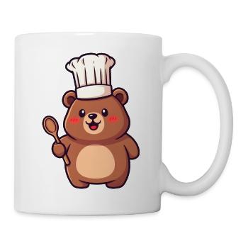 Kochbärchen mit Kochhut - Tasse - Weiß - Rechts