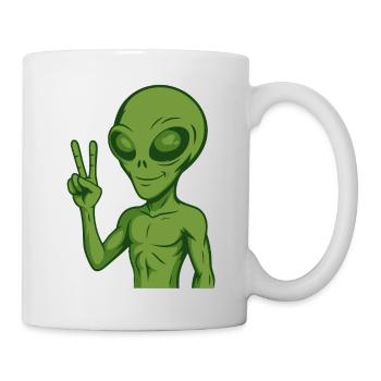 Alien Extraterrestrial Peace Peace - Mug - white - Right