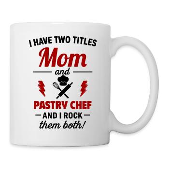 Maman Pâtissière Deux morceaux Drôles - Mug blanc - blanc - Droite