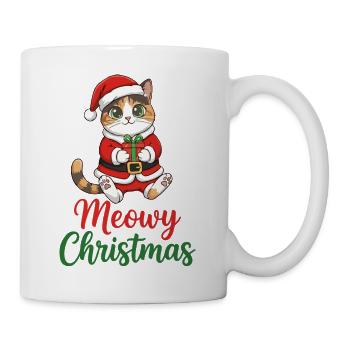 Meowy Christmas Santa Cat - Mug - white - Right