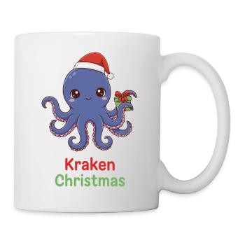 Mascotte du Kraken Pieuvre de Noël - Mug blanc - blanc - Droite